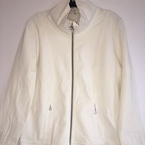 Lulu Lemon Zip Front Cream Size 10